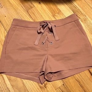 Express pink zipper shorts